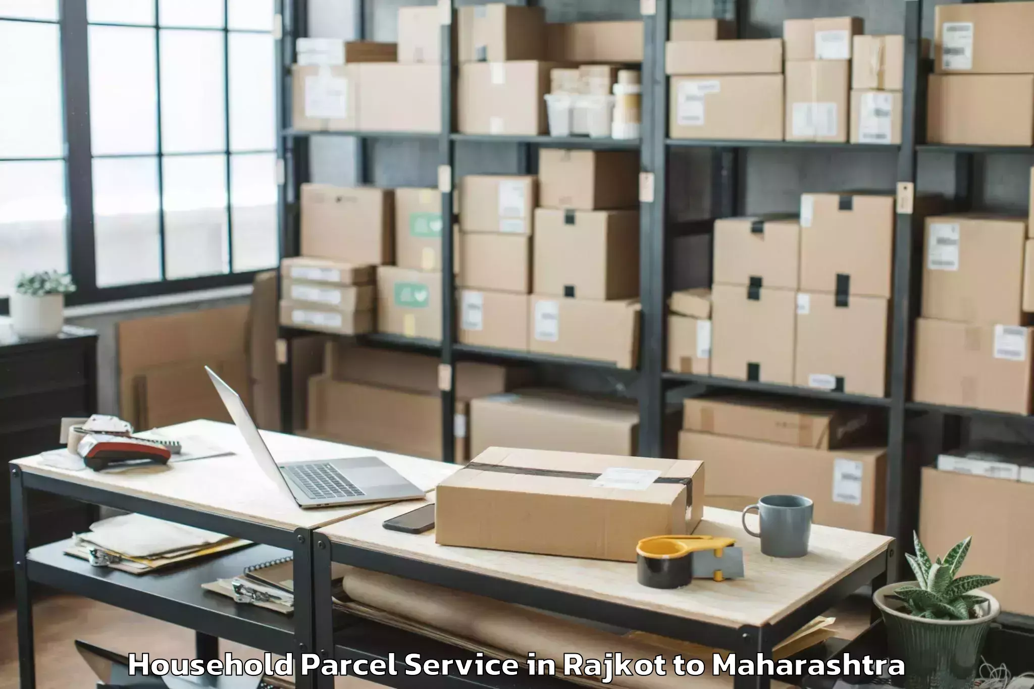 Top Rajkot to Narkhed Household Parcel Available